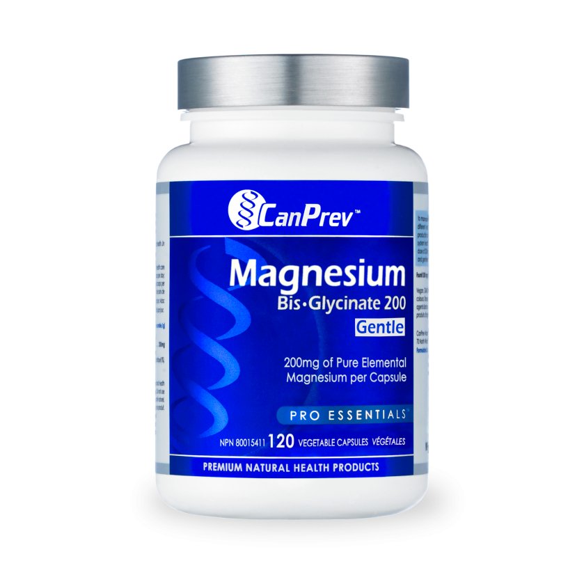  CanPrev Magnesium Bis-Glycinate 200mg Gentle 120 Veg CapsulesNutrition Plus