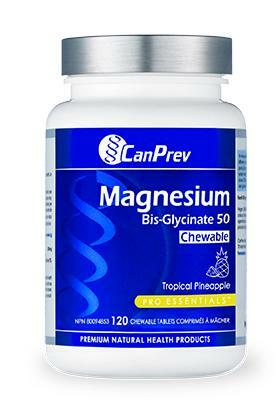 CanPrev Magnesium Bis-Glycinate 50 mg 120 Chewable Tablets | Nutrition Plus