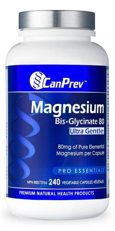 CanPrev Magnesium Bis-Glycinate 80 Ultra Gentle 240 Capsules | Nutrition Plus