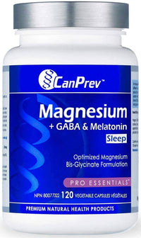 Thumbnail for CanPrev Magnesium + GABA & Melatonin for Sleep 120 Veg Capsules - Nutrition Plus