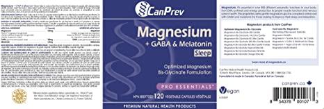 CanPrev Magnesium + GABA & Melatonin for Sleep 120 Veg Capsules - Nutrition Plus