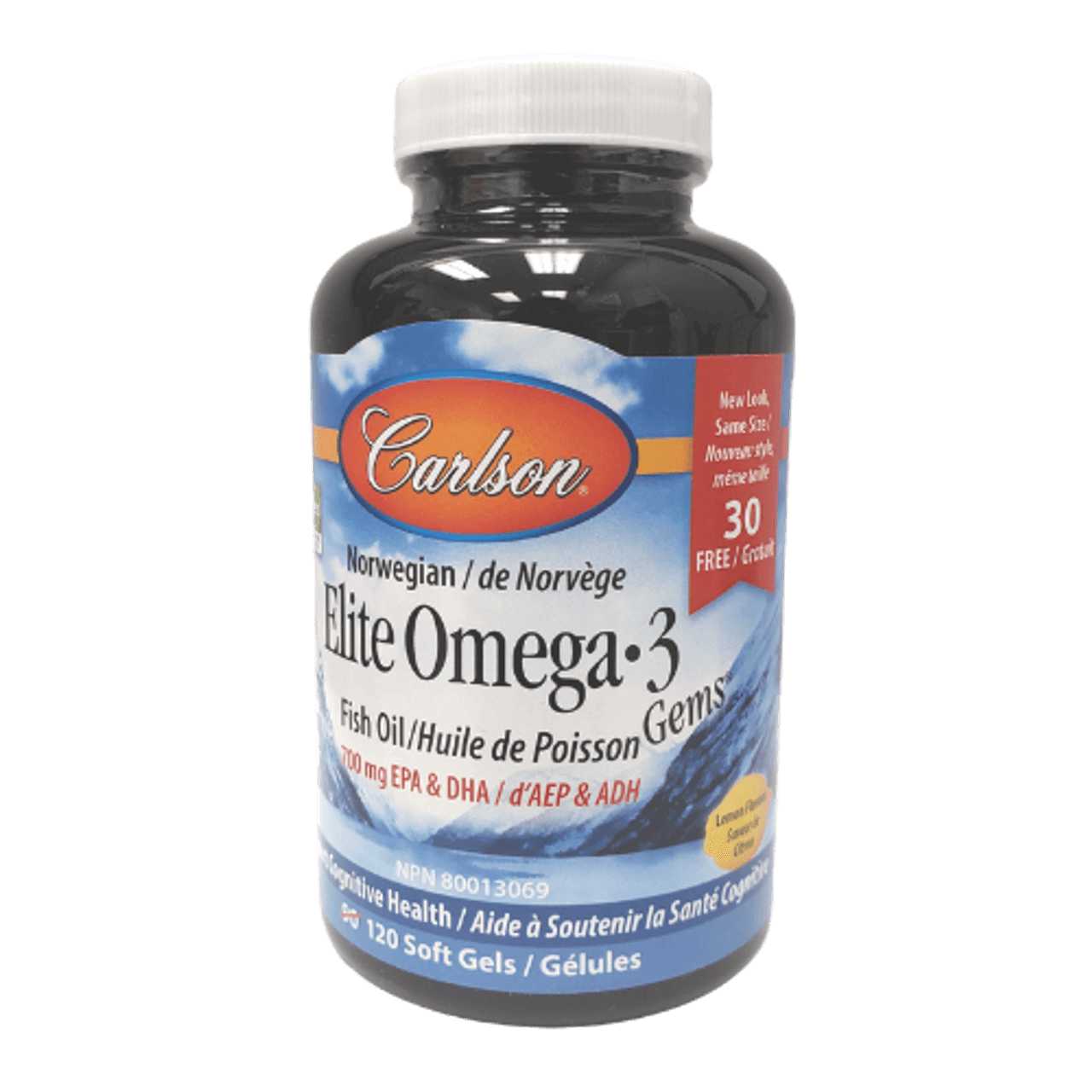 Carlson Elite Omega-3 Fish Oil Gems 120 Softgels Bonus Pack | Nutrition Plus