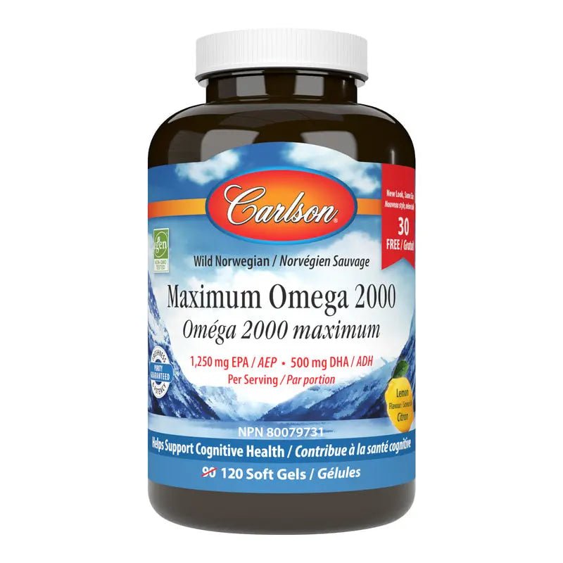 Carlson Maximum Omega-3 2,000mg, 120 SoftgelsNutrition Plus