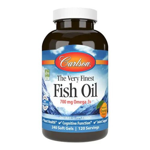  Carlson The Very Finest Fish Oil 240 Softgels, Orange FlavourNutrition Plus