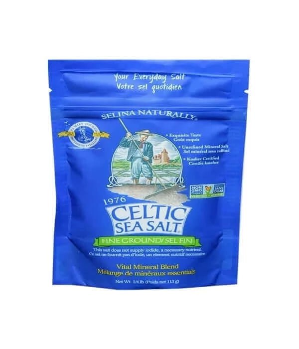 Celtic Sea Salt Fine Ground Resealable Bag 114 Grams - Nutrition Plus