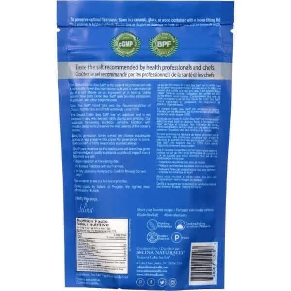Celtic Sea Salt Fine Ground Resealable Bag 227 Grams | Nutrition Plus