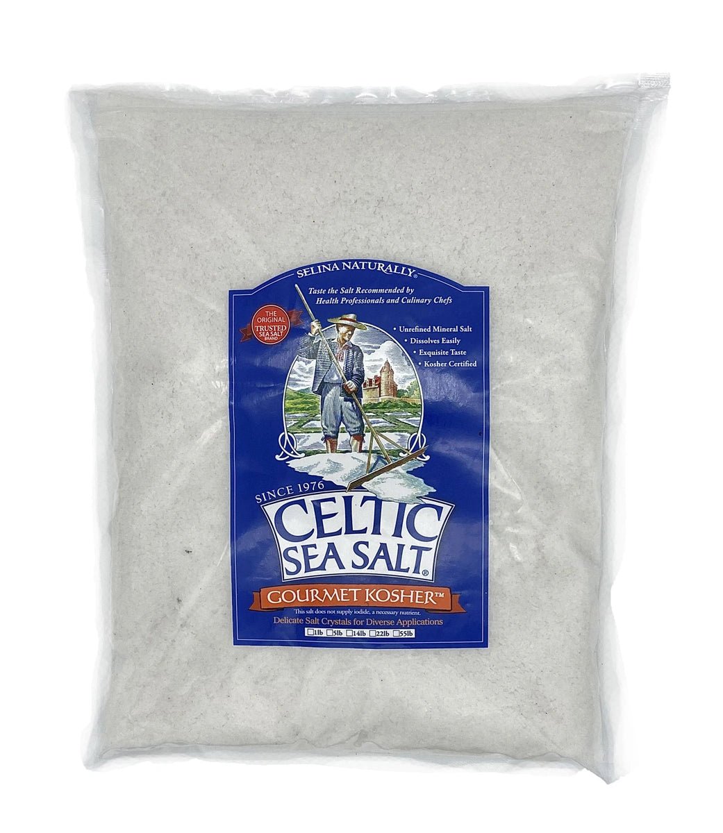 Celtic Sea Salt Gourmet Kosher Salt Resealable Bag 5 Lb - Nutrition Plus