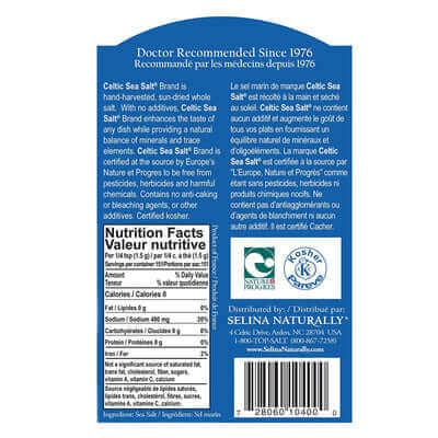 Celtic Sea Salt Light Grey Resealable Bag 227 Grams | Nutrition Plus