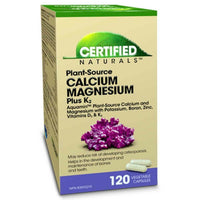 Thumbnail for Certified Naturals™ Calcium Magnesium Plus K2 120 Vegetable Capsules with Aquamin | Nutrition Plus