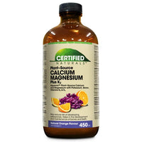 Thumbnail for Certified Naturals™ Calcium Magnesium Plus K2 Liquid 450 ml with Aquamin | Nutrition Plus