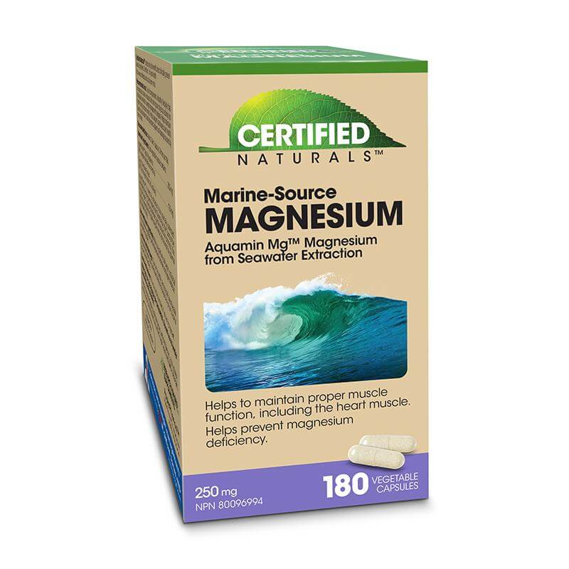 Certified Naturals™ Marine-Source Magnesium 180 Capsules with Aquamin Mg | Nutrition Plus
