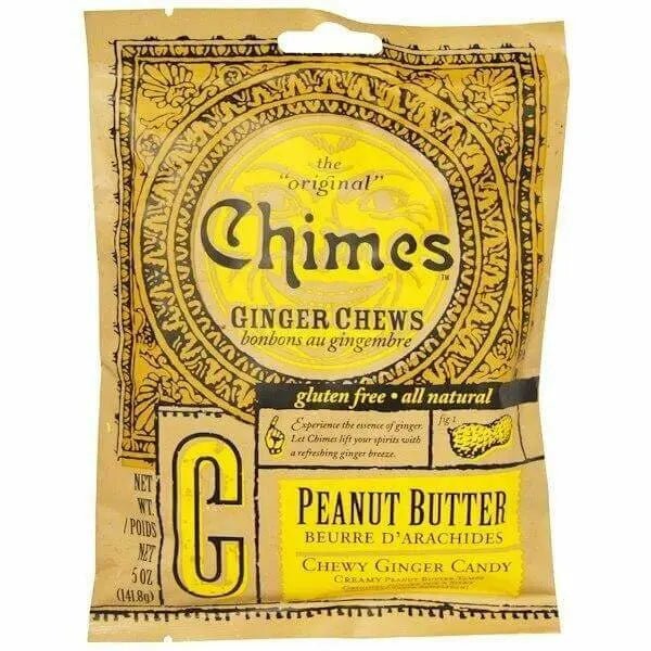 Chimes Ginger Chews Peanut Butter 141.8 Grams | Nutrition Plus