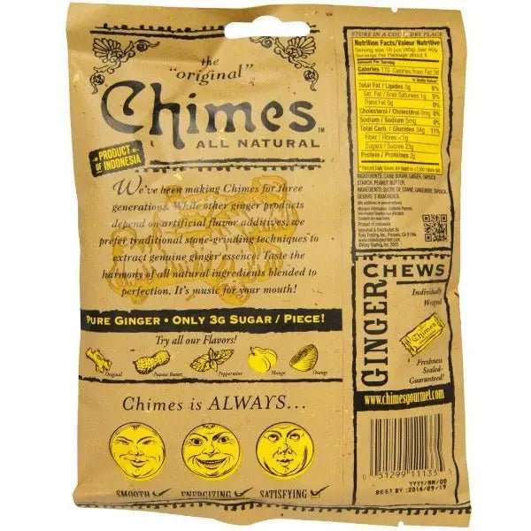 Chimes Ginger Chews Peanut Butter 141.8 Grams | Nutrition Plus