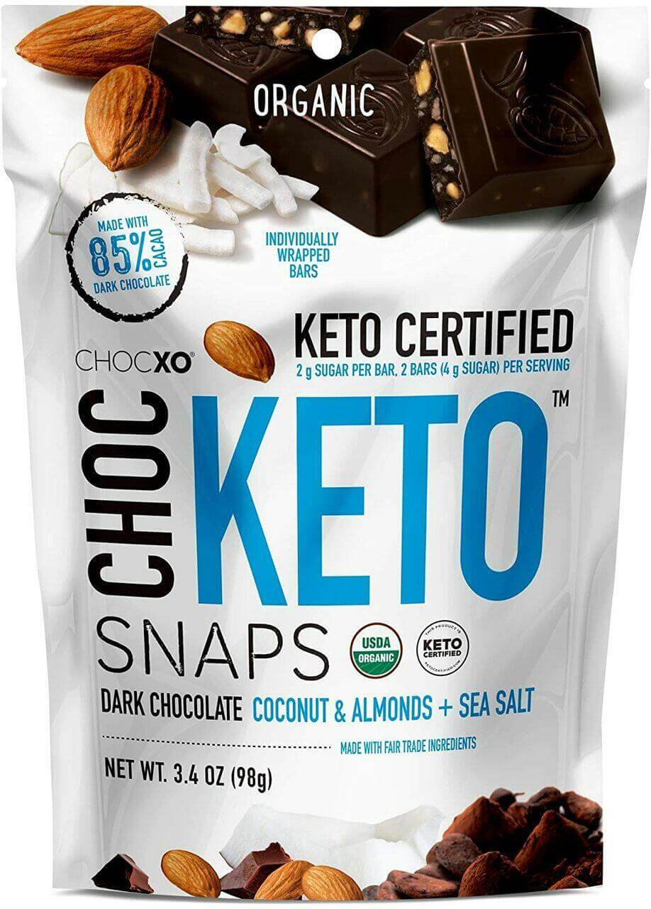 CHOCXO Keto Snaps Almond 98 Grams | Nutrition Plus