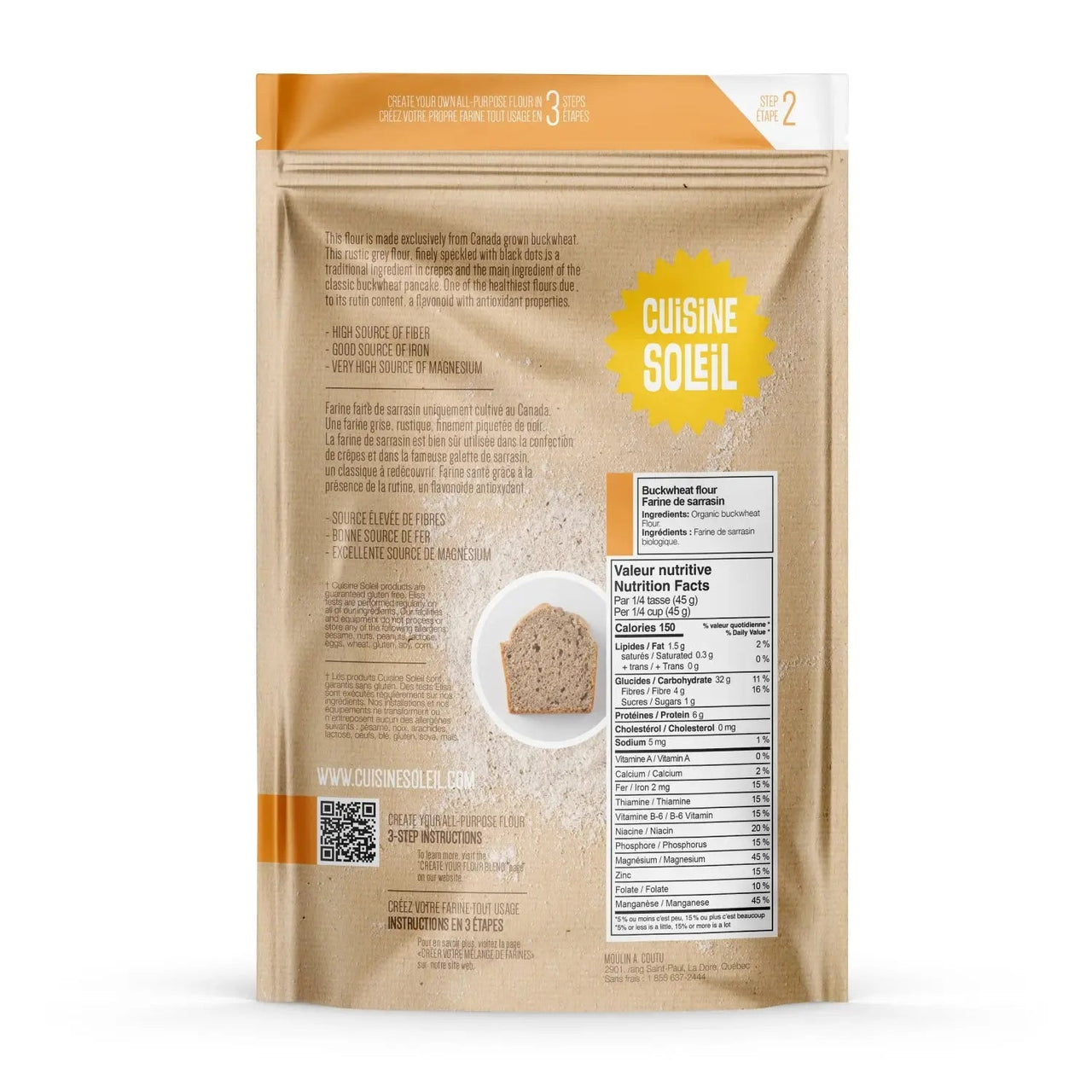 Cuisine Soleil Organic Buckwheat Flour 1 Kg | Nutrition Plus