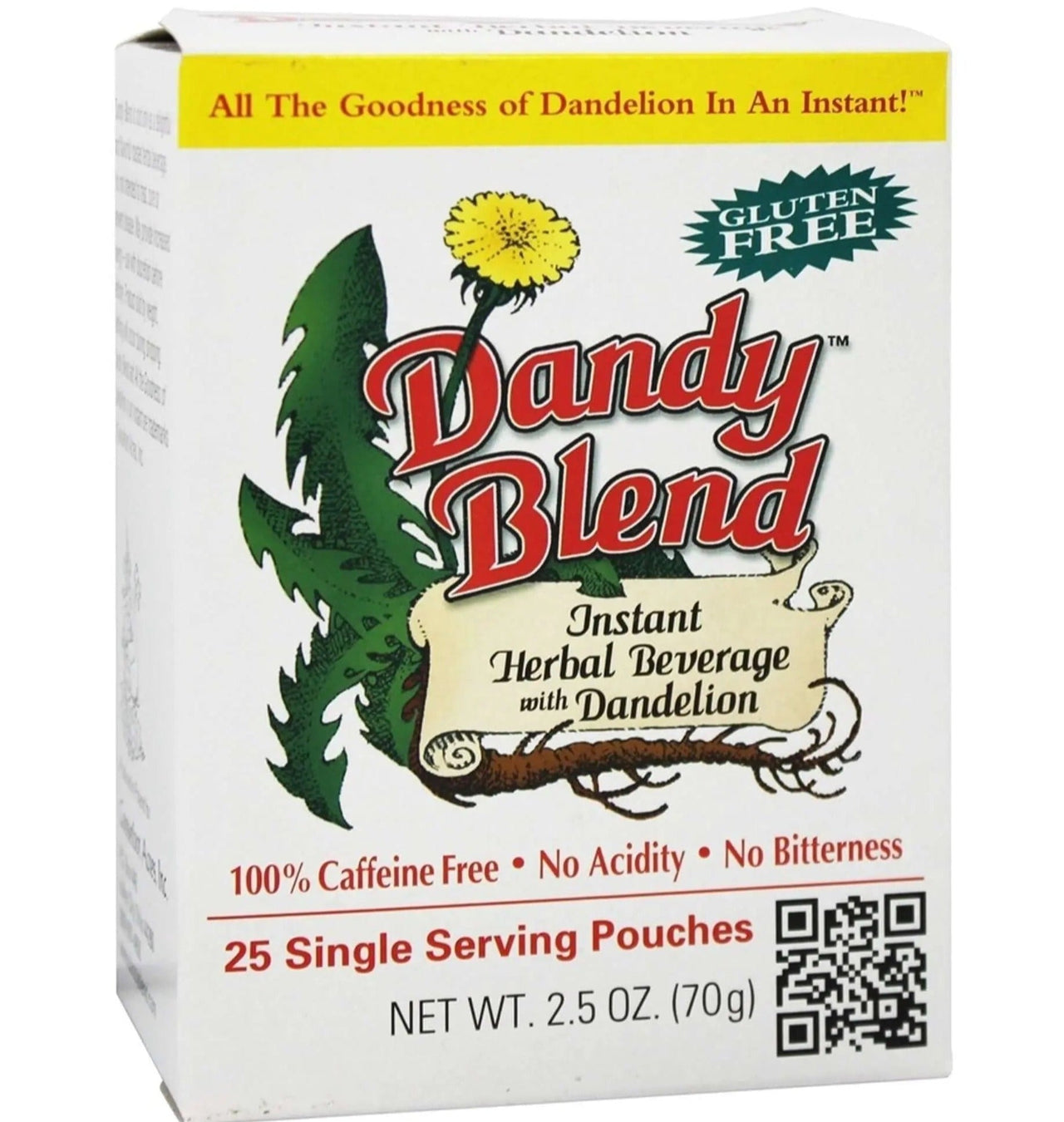 Dandy Blend Instant Dandelion Beverage 25 Packets | Nutrition Plus