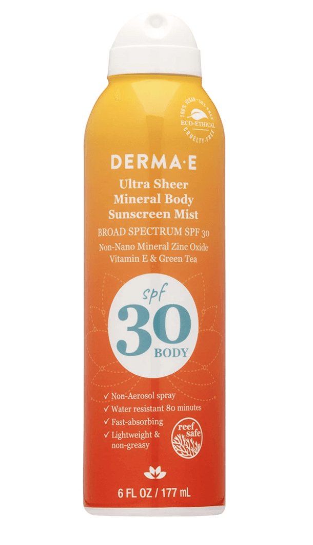 Derma-E Ultra Sheer Mineral Sunscreen Mist Spf 30 177mL - Nutrition Plus
