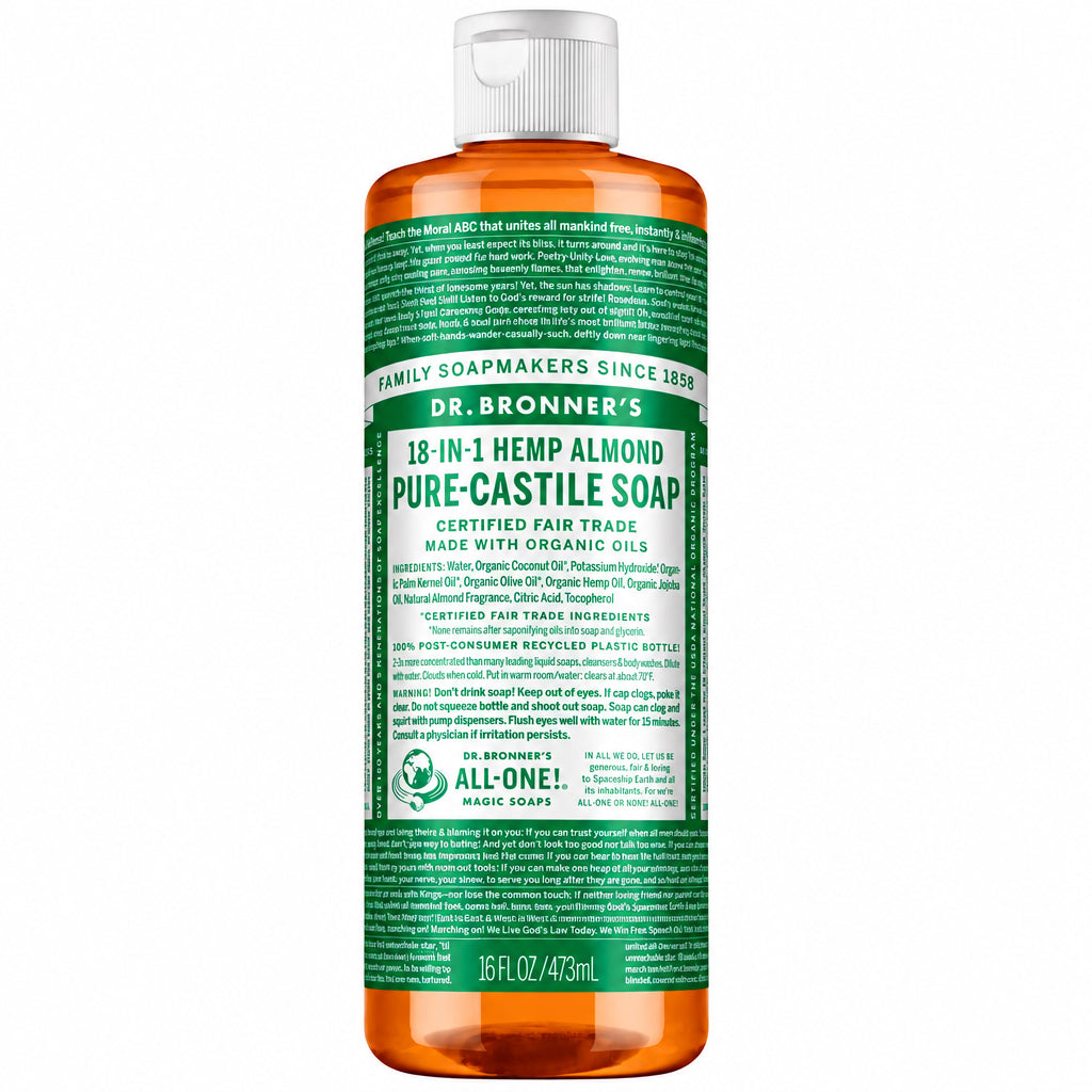 Dr. Bronner's 18-IN-1 Almond Pure-Castile Liquid - Nutrition Plus