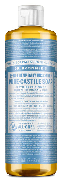Thumbnail for Dr. Bronner's 18-IN-1 Baby Unscented Pure-Castille Soap - Nutrition Plus