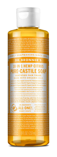 Thumbnail for Dr. Bronner's 18-IN-1 Citrus Pure-Castile Liquid Soap - Nutrition Plus