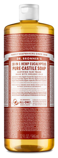 Thumbnail for Dr. Bronner's 18-IN-1 Eucalyptus Pure-Castile Liquid Soap - Nutrition Plus