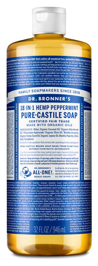 Thumbnail for Dr. Bronner's 18-IN-1 Peppermint- Pure-Castille Soap - Nutrition Plus