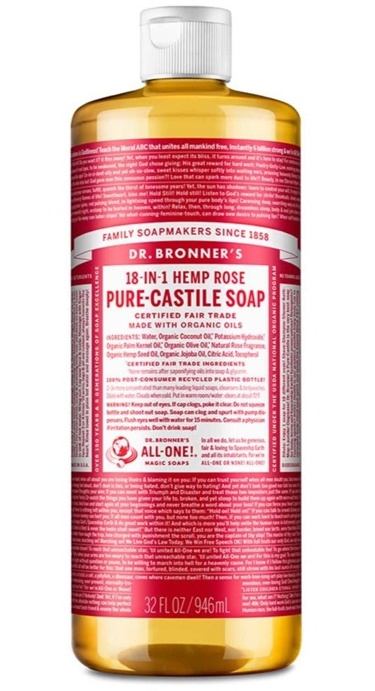 Dr. Bronner's 18-IN-1 Rose Pure-Castille Soap - Nutrition Plus
