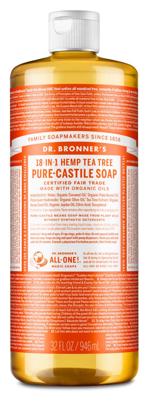 Dr. Bronner's 18-IN-1 TeaTree Pure-Castille Soap - Nutrition Plus