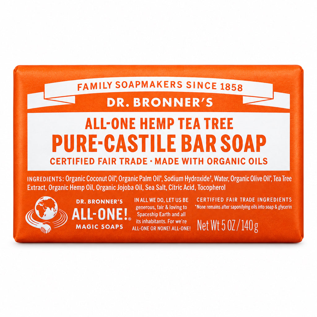 Dr. Bronner's Pure-Castile Bar Soap Tea Tree 140g - Nutrition Plus
