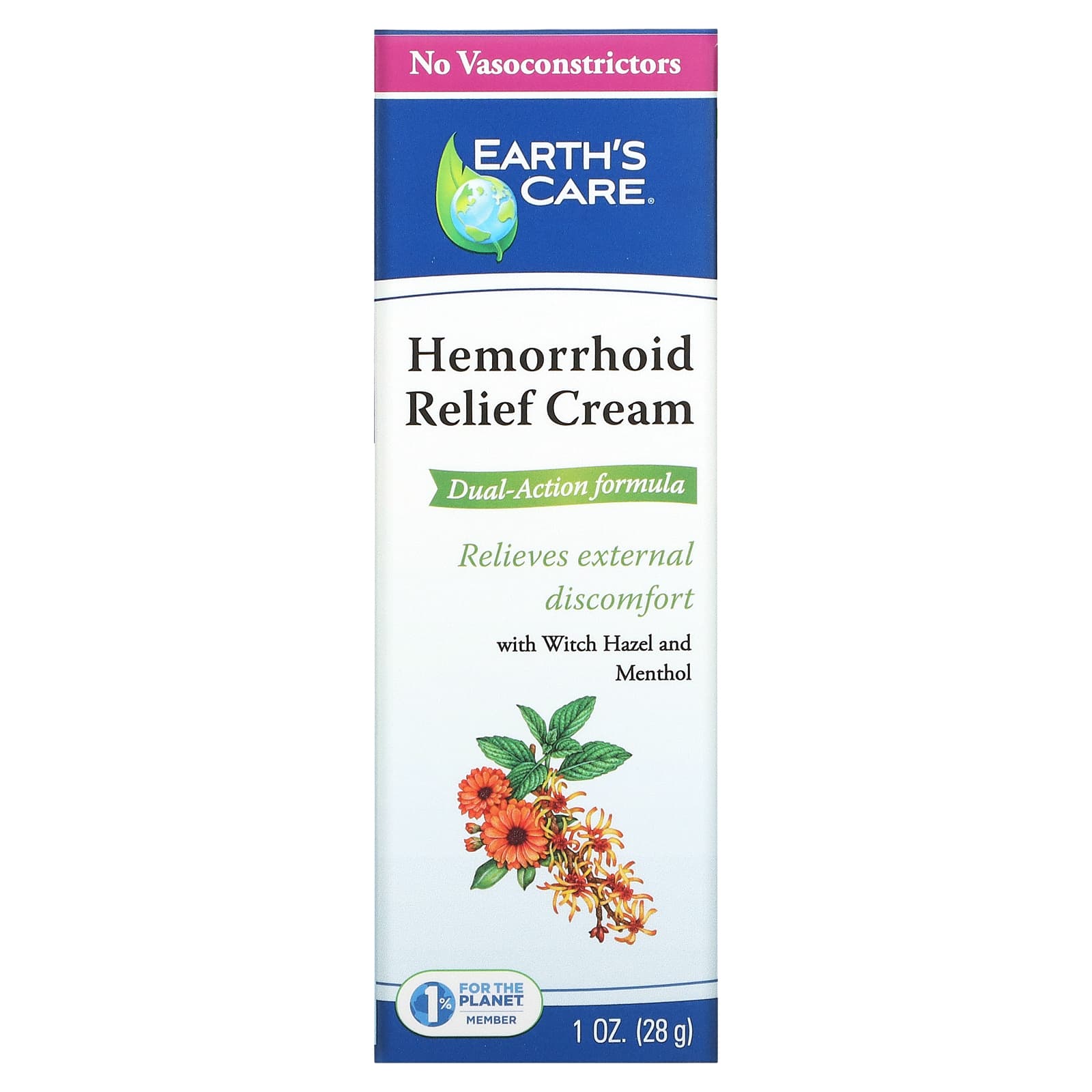 Earth's Care Hemorrhoid Relief Cream 28g - Nutrition Plus