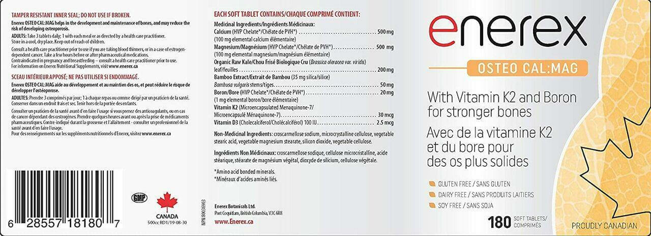 Enerex Osteo Cal:Mag Soft Tablets - Nutrition Plus