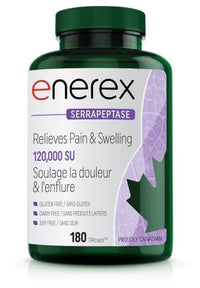 Thumbnail for Enerex Serrapeptase 120,000 Delayed Release 180 Capsules Bonus Bottle - Nutrition Plus