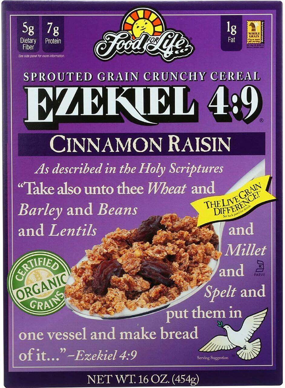 Ezekiel 4:9 Cinnamon Raisin Whole Grain Cereal 454 Grams - Nutrition Plus