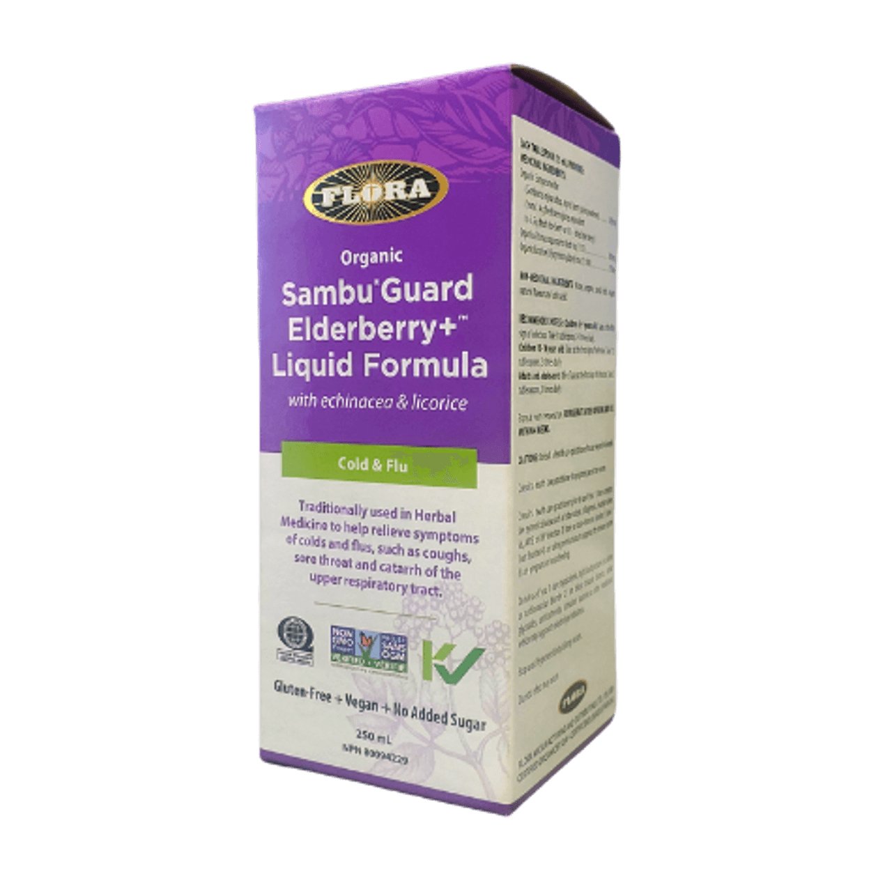 Flora Organic Sambu Guard Elderberry+ Liquid Formula 250mL - Nutrition Plus