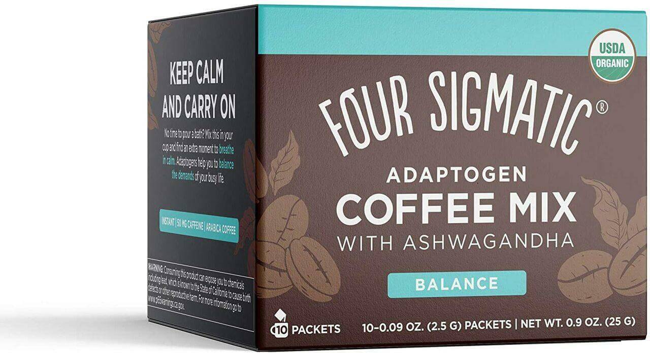 Four Sigmatic Adaptogen Coffee Mix with ashwagandha - 10 Packets - Nutrition Plus