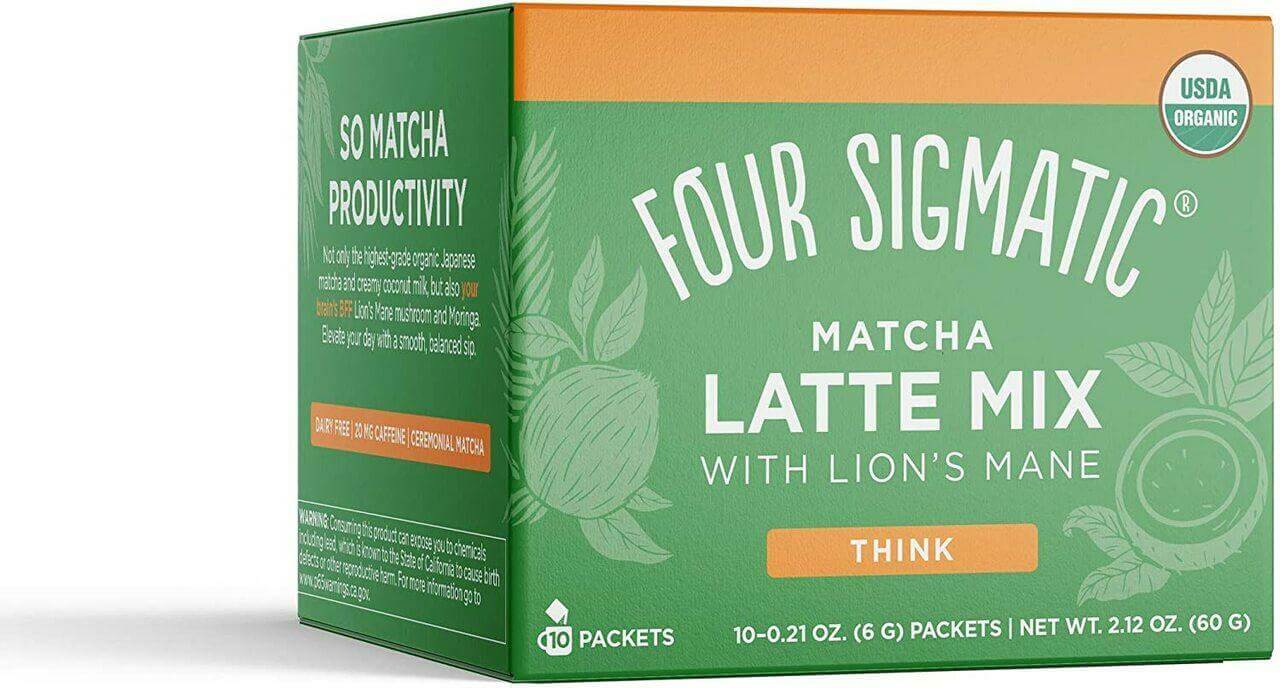 Four Sigmatic Matcha Latte Mix with Lion's Mane Eng 10 X 6 g sachets 60 Gram - Nutrition Plus