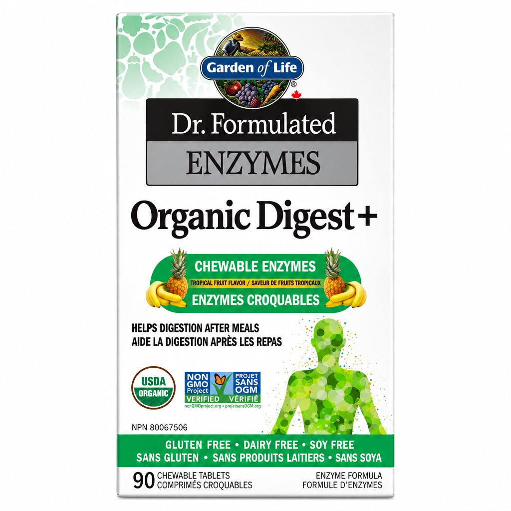 Garden Of Life Dr. Formulated Enzymes Organic Digest+ 90 Chewable Tablets - Nutrition Plus