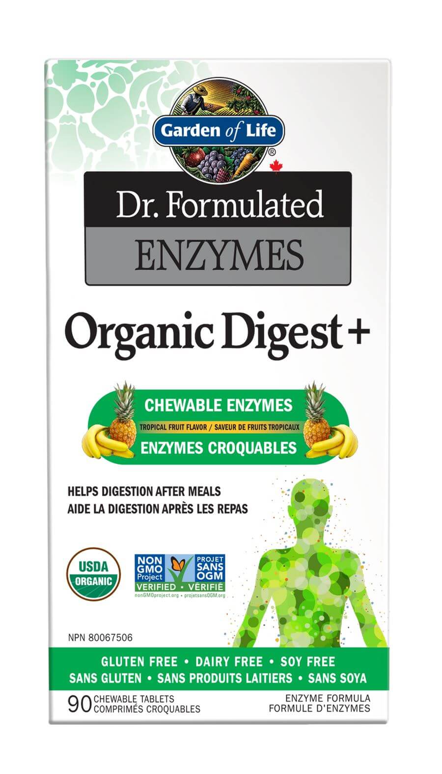 Garden Of Life Dr. Formulated Enzymes Organic Digest+ 90 Chewable Tablets - Nutrition Plus