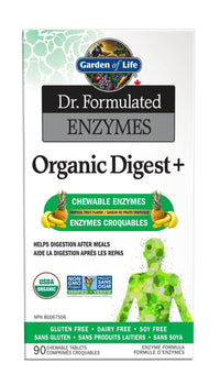 Thumbnail for Garden Of Life Dr. Formulated Enzymes Organic Digest+ 90 Chewable Tablets - Nutrition Plus