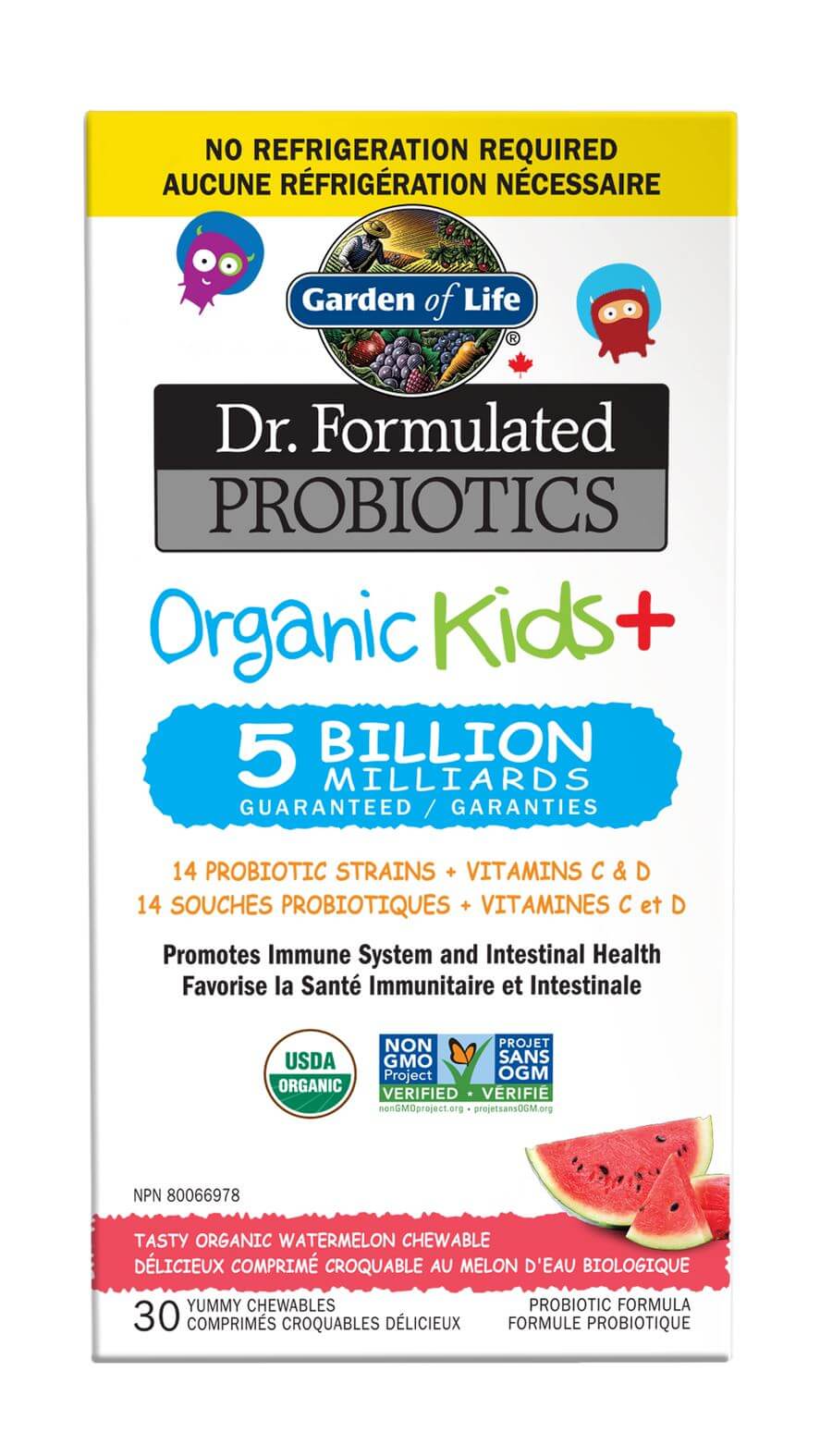 Garden Of Life Dr. Formulated Probiotics Organic Kids + 30 Chewable Tablets - Nutrition Plus