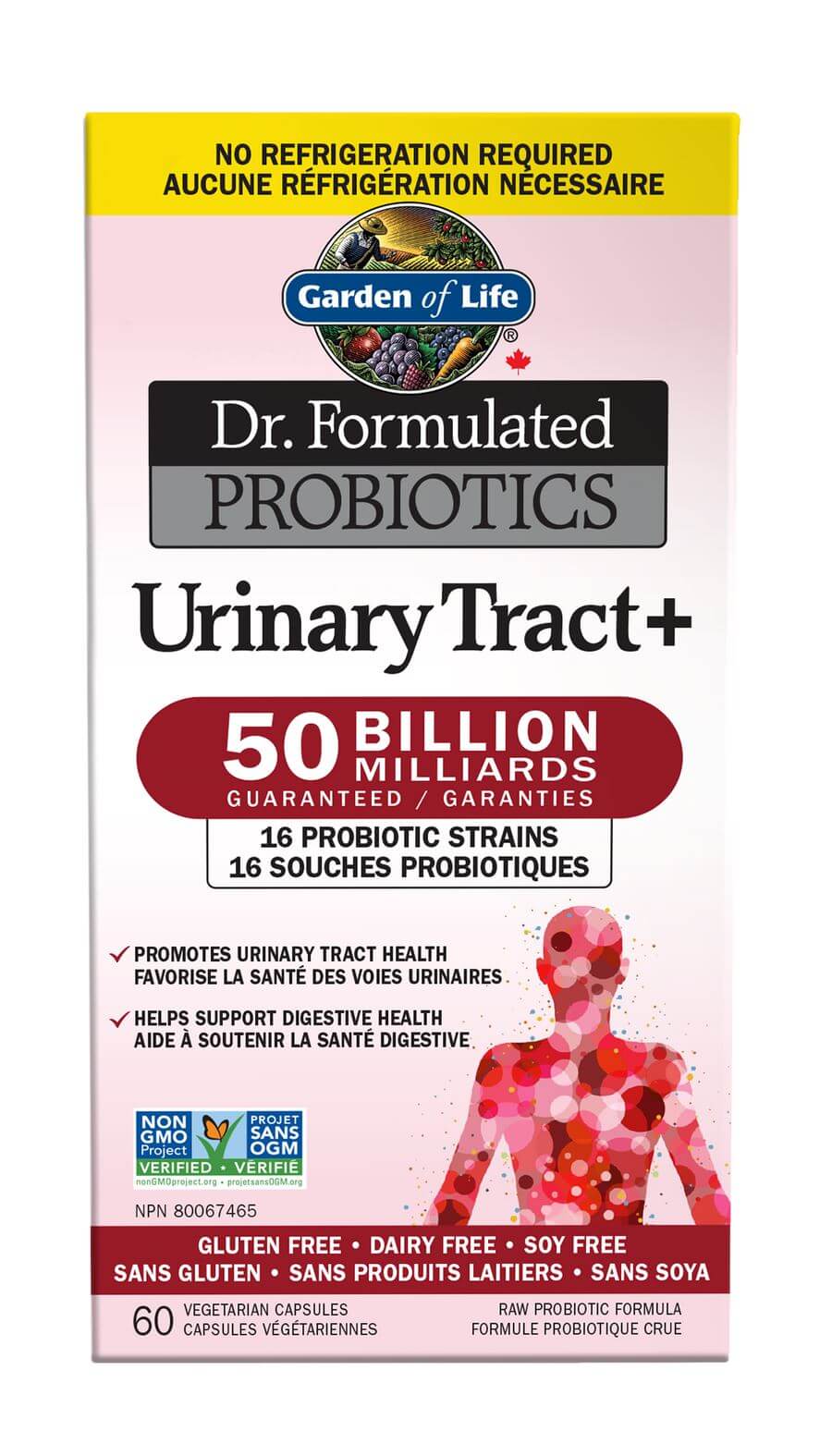 Garden Of Life Dr. Formulated Probiotics Urinary Tract + 60 Veg Capsules (Shelf Stable) - Nutrition Plus