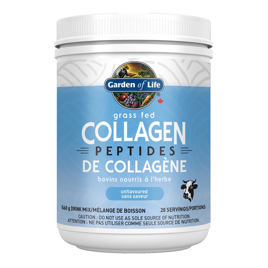 Garden of Life Grass Fed Collagen Peptides (Unflavoured) 560Grams - Nutrition Plus