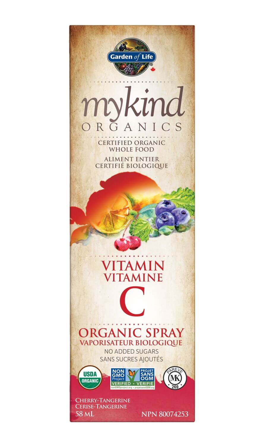 Garden Of Life Mykind Organic Vitamin C Spray 58 mL - Nutrition Plus