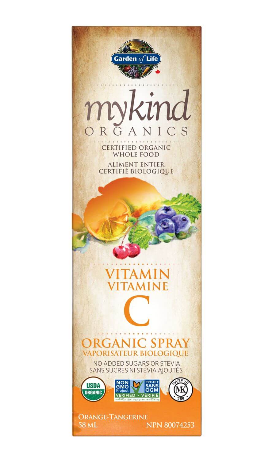 Garden Of Life Mykind Organic Vitamin C Spray 58 mL - Nutrition Plus