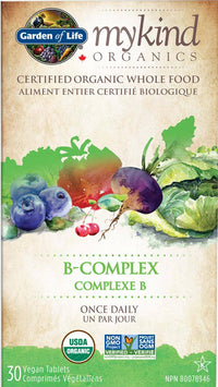 Thumbnail for Garden of Life Mykind Organics B-Complex 30 Vegan Tablets - Nutrition Plus