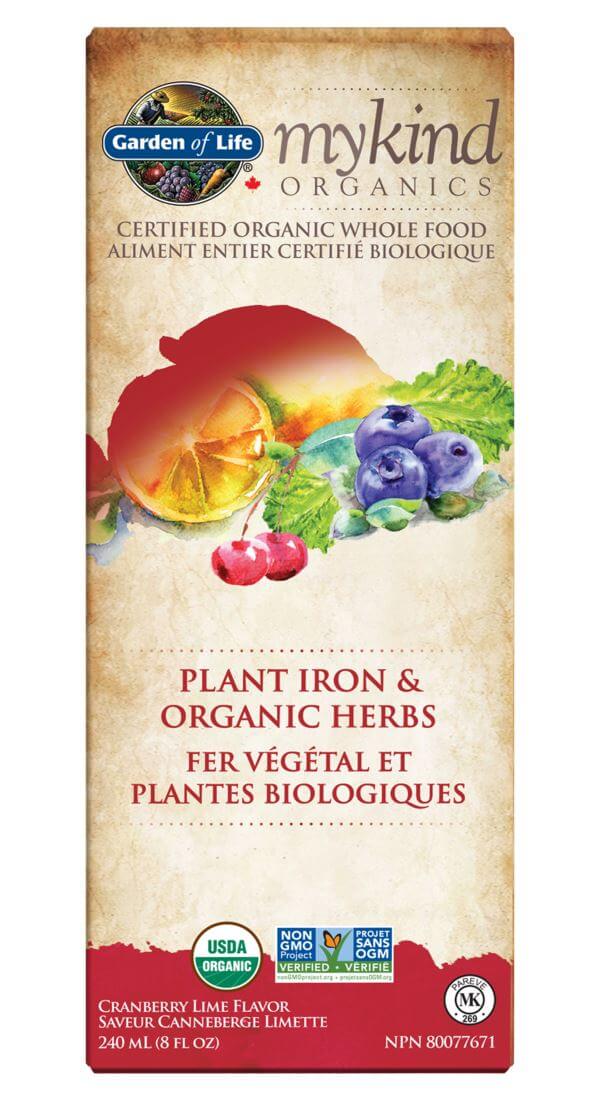 Garden of Life Mykind Organics Plant Iron & Organic Herbs 240 mL - Nutrition Plus