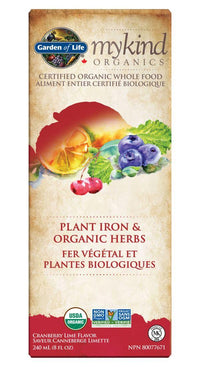 Thumbnail for Garden of Life Mykind Organics Plant Iron & Organic Herbs 240 mL - Nutrition Plus