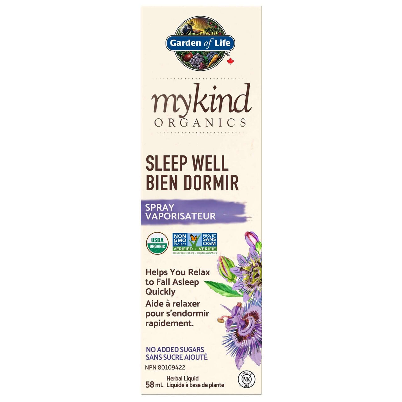 Garden of Life Mykind Sleep Well Spray 58 mL - Nutrition Plus