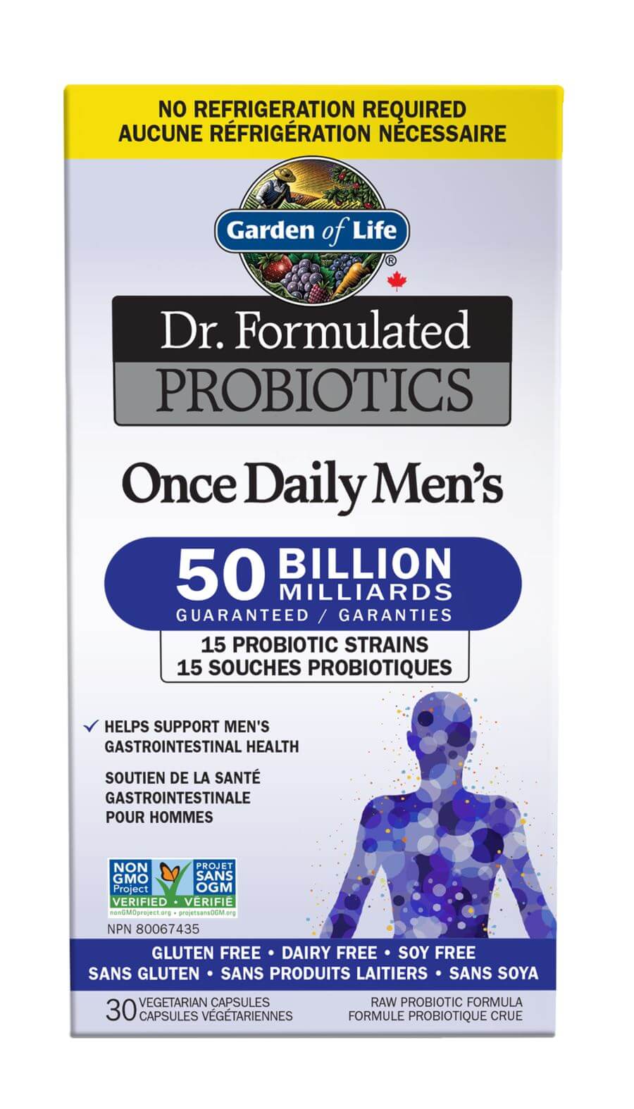 Garden Of Life Once Daily Men 50 Billions Shelf-Stable Probiotic 30 Veg Capsules - Nutrition Plus