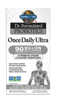 Thumbnail for Garden Of Life Once Daily Ultra 90 Billion CFU 30 Veg Capsules - Nutrition Plus